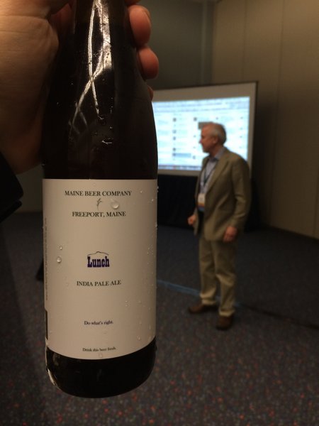 Learning about social media with beer and Peter Troast of Energy Circle at ACI 2014 in Detroit