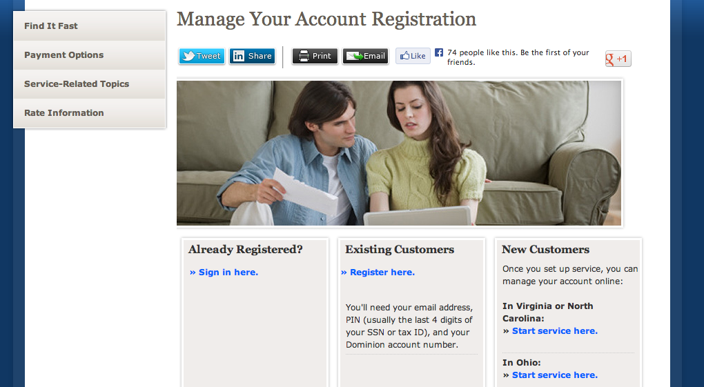 Register for Ohio Online Account for Dominion East Ohio Gas