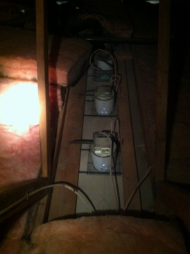 3 Non IC Rated Recessed Lights In An Attic - Serious Leakers