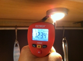 Temperature of LED Under Cabinet Light
