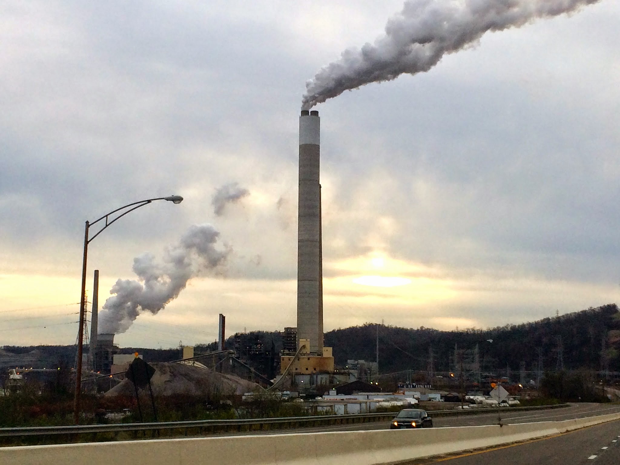 A coal power plant, a major particulate source