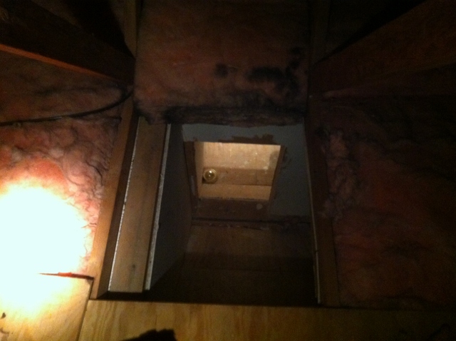 Crazy 3 way attic hatch.