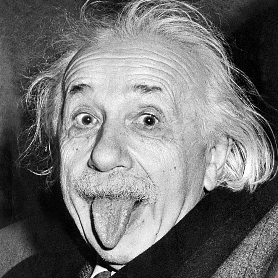 Albert Einstein Sticking His Tongue Out