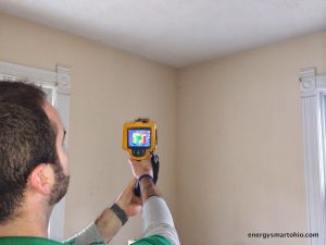 Residential Energy Services did an infrared scan of the TREE House to find the major weaknesses