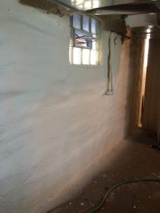 Basement wall foam is usually pretty smooth.